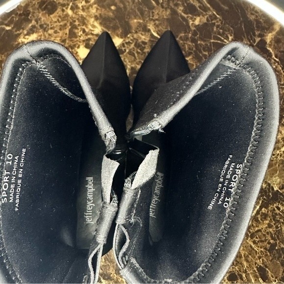 Jeffrey‎ Campbell Black Siren Point Sport Neoprene sock Heeled ankle Boots 10 - Picture 11 of 11
